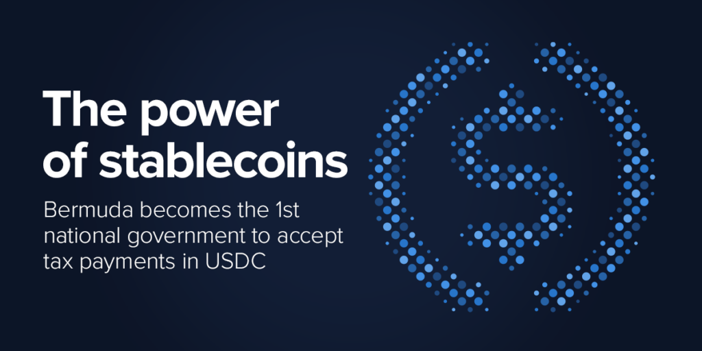 Közvetlen USDC stabilcoin adózás Bermudán