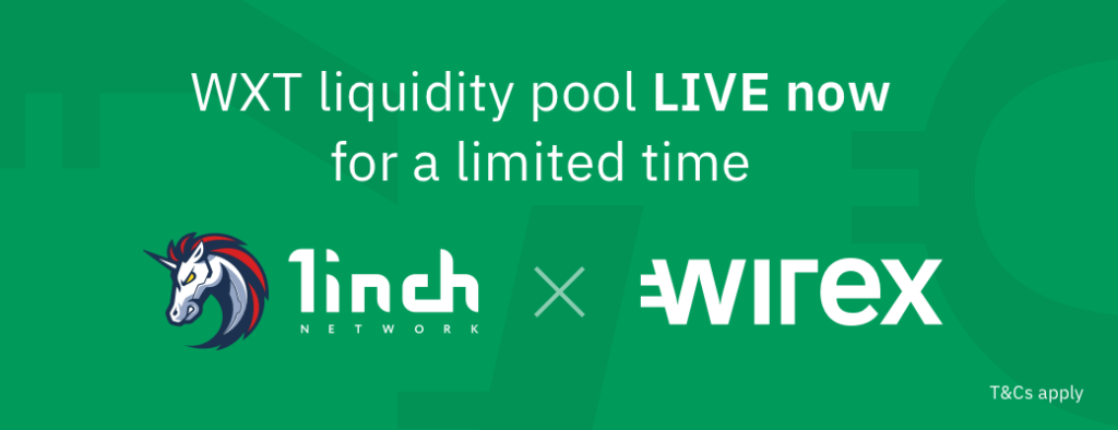 Wirex és 1inch partnerség