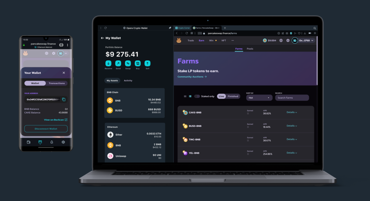 Egyenes összeköttetés az Opera és a BNB Chain között