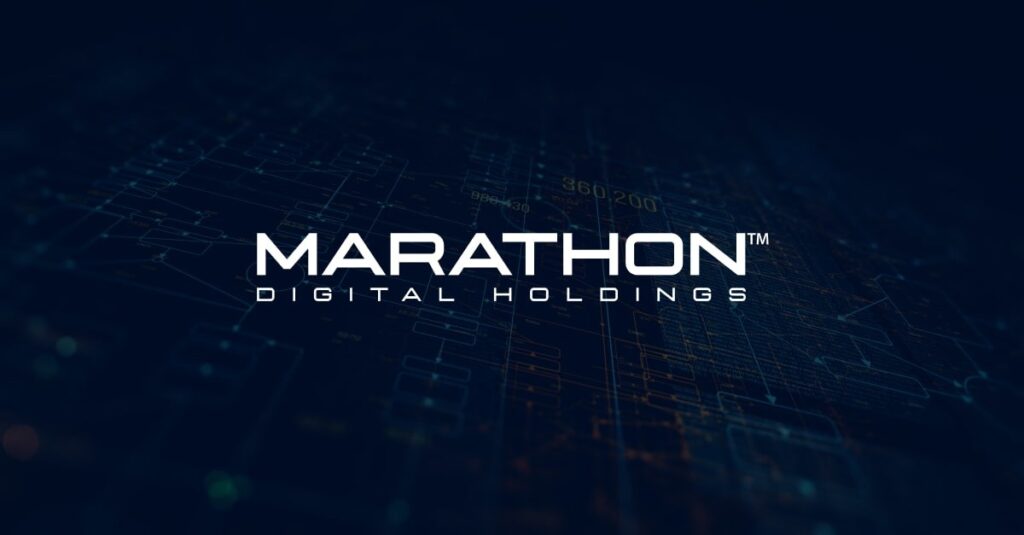 Először adott el bitcoint a Marathon Marathon Digital logo