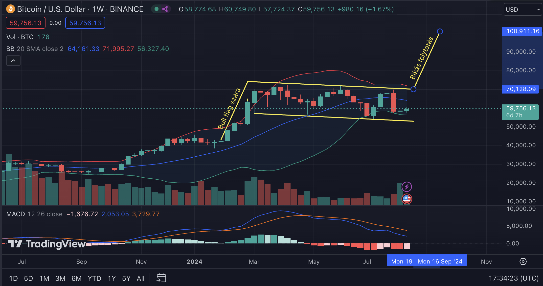 BTC bull flag