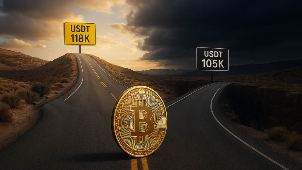 Trendforduló 118 000 dollárnál, vagy újabb esés 105 000-ig: melyik jön előbb?