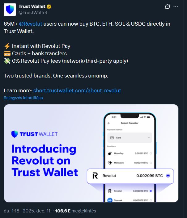 Ingyenes kripto vásárlás Revoluttal