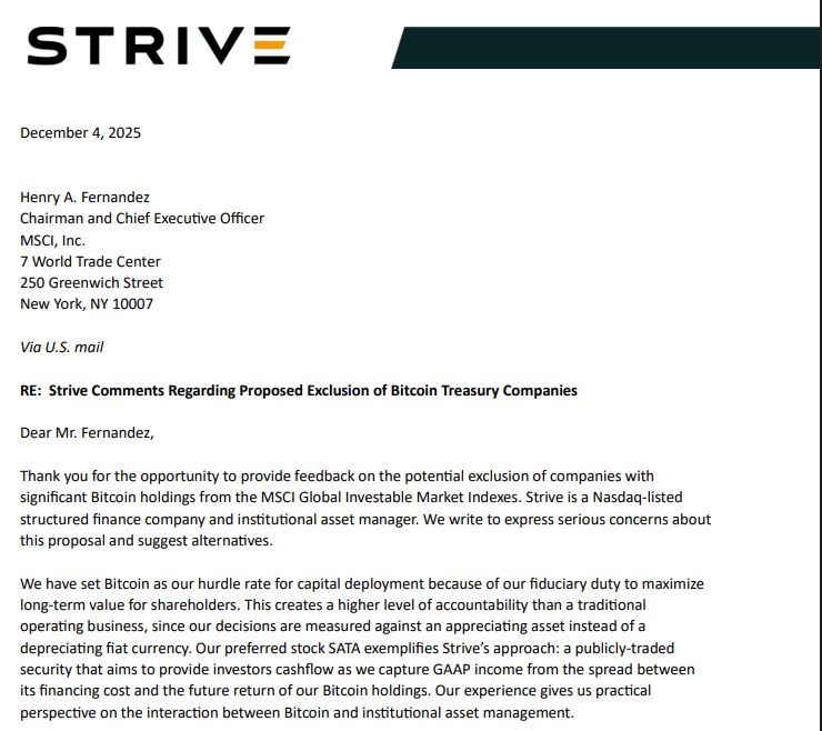Kizárás árnyékában a Bitcoin óriás harca az MSCI-vel