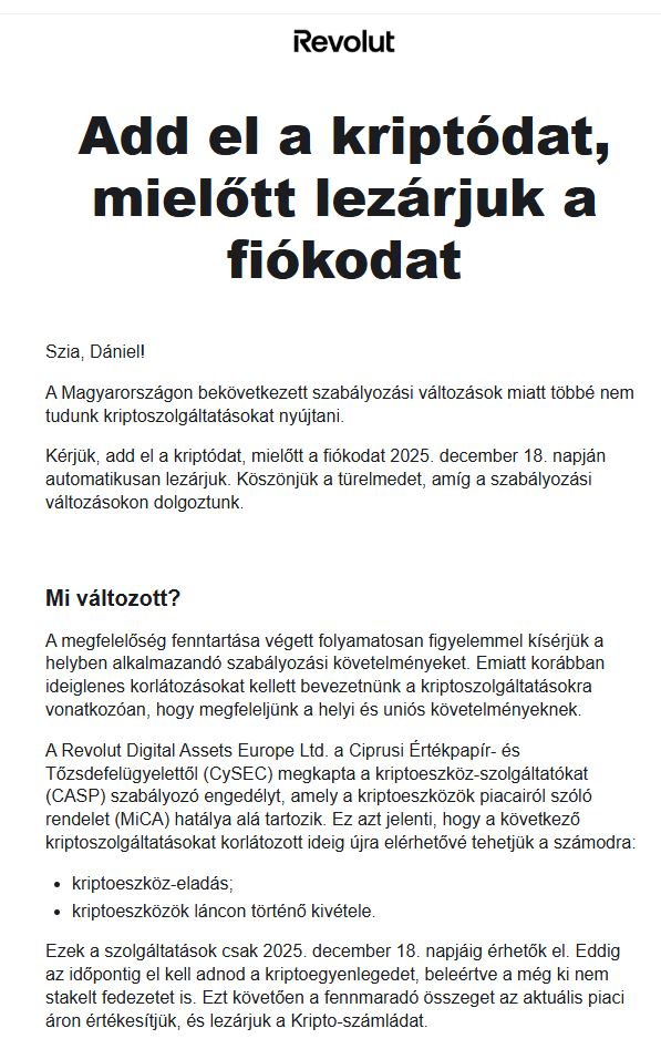 Váratlan bejelentés a Revoluttól