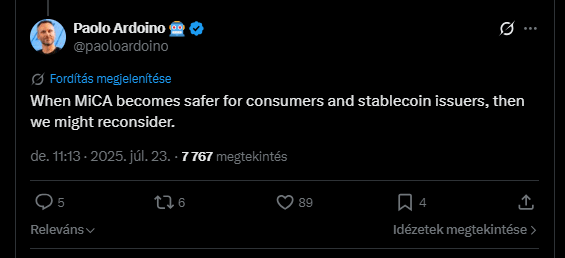 Átírják a szabályokat Tether miatt