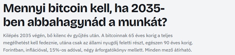 Korai bitcoinnyugdíj